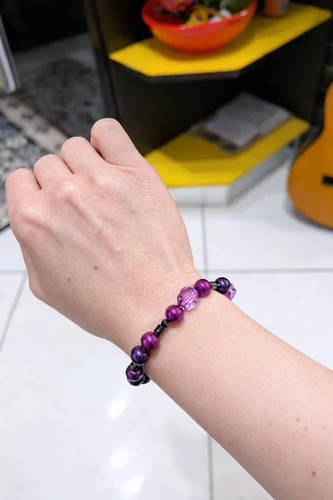 Bracciale elastico con - , perle