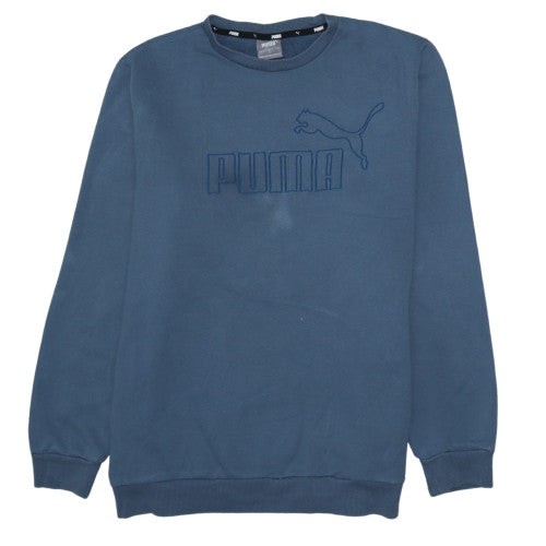 Felpa puma uomo - blu, girocollo