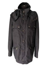 Giacca Giubbino Con Cappuccio E Motivo Tartan Burberry Uomo Tg.S Blu