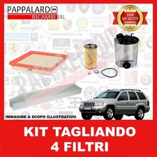 KIT 4 FILTRI PER JEEP GRAND CHEROKEE II WJ,WG 2.7 CRD4X4 163CV 120KW DAL 10-2001