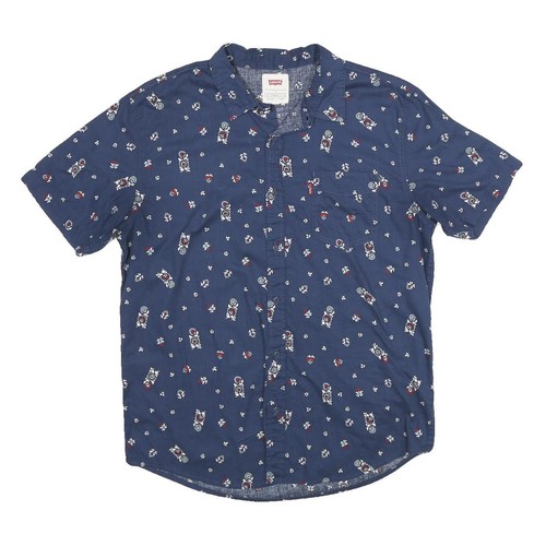 Levi camicia uomo blu cotone - blu,