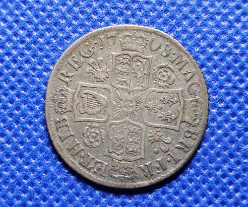 Moneta argento inglese - , 1708