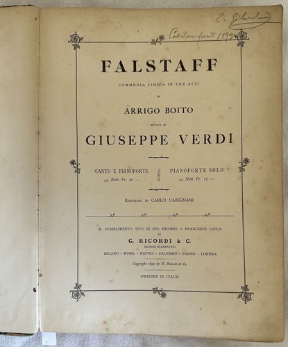 Falstaff giuseppe verdi arrigo - falstaff,