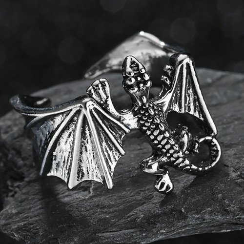 Anello drago volante - drago,