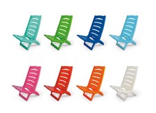 Sedia In Plastica Da Spiaggia Spiaggina Pieghevole Mod. Linosa Vari Colori