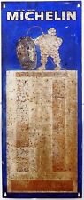TAVOLO LATTA VINTAGE pneumatici pressione litografato MICHELIN 1968 ADVERTISING design