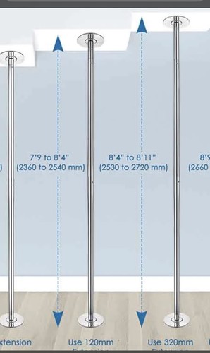 Chrome dancer pole - chrome,