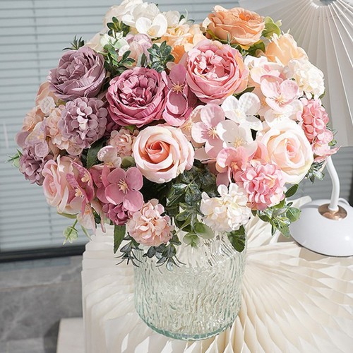 Bouquet artificiel pivoine