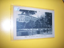 CARTOLINA ANTICA CHIETI VILLA COMUNALE E OSPEDALE MILITARE VIAGG CON FRANCOBOLLO