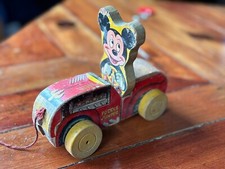 Vintage Fisher Price DISNEY TOPOLINO POZZANGHERA JUMPER GIOCATTOLO TIRA LEGNO, #2534