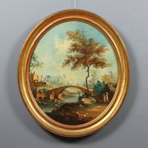 Dipinto antico paesaggio con - dipinto,