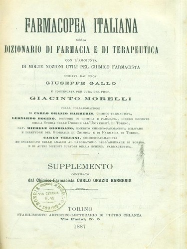 Farmacopea italiana - farmacopea,