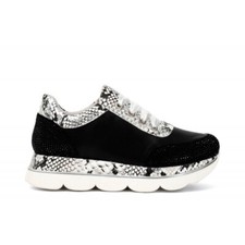 Cafe Noir SNEAKERS IN PELLE CON SIMILPELLE PITONATA E STRASS - GDB178
