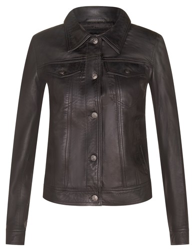 Donna nero pelle stile - nero,