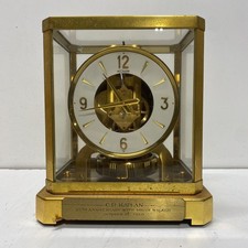 Jaeger LeCoultre Atmos Clock. 9.5 inch Tall Perpetual Motion Vintage Clock