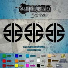 3 ADESIVI KAWASAKI STEMMI LOGO