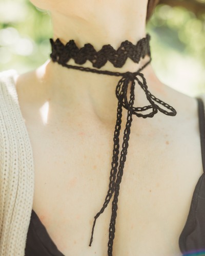 Collana girocollo zig - collana,