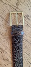 Cintura Fatta A Mano In Vera Pelle Di Coccodrillo 90 Cm GIORGIO ZONI italy