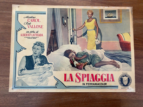 Fotobusta 1953 spiaggia - fotobusta,1953,la,
