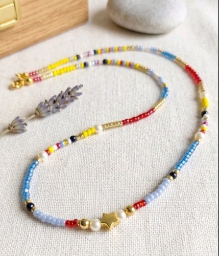 Collana perline colorate - collana,