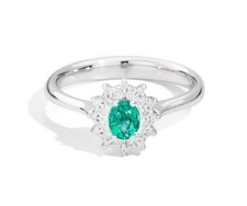 Anello Recarlo Donna in Oro bianco Smeraldo R77CC001/SM-13-1