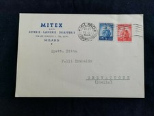 Cartolina Milano Mitex Seterie Lanerie Drapperie 1949 KY1612