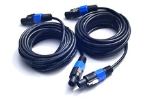 2Pack 25 ft Male Speakon to