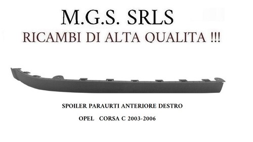 Spoiler anteriore destro - anteriore,