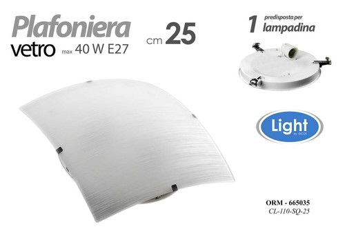 Plafoniera applique quadrata - plafoniera,