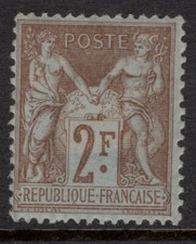 FRANCIA 1898 Sage 2 f. bistro su azzurro, nuovo
