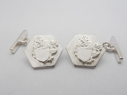 Blasone gemelli in argento - blasone,