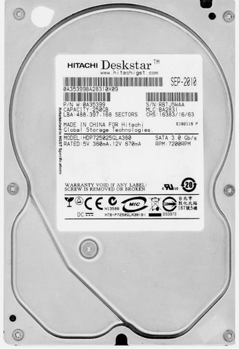 Hitachi 250 disco rigido - 250,