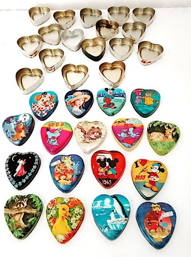 Mini scatole cuore latta - mini,