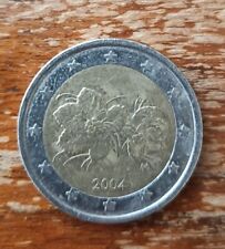 MONETA DA 2 EURO COMMEMORATIVA RARA 2004 FINLANDIA FIORI DI LAMPONE RARA DA...