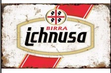 Targa Metallo Vintage Birra ichnusa 20x30