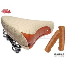 Sella MONTEGRAPPA EXPORT Bici Graziella - Olanda + Manopole Crema / Marrone