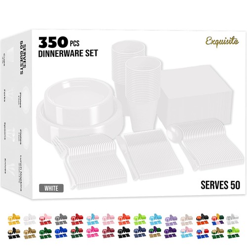 Set piatti bianchi usa - e, getta