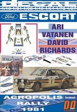 DECAL FORD ESCORT RS 1800 MKII