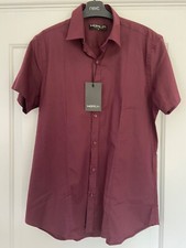 Camicia uomo Merish Melanzana manica corta. Taglia. M