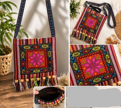 Borsa tracolla ricamata - tracolla,