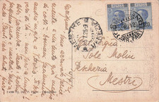 02929) CARTOLINA CONEGLIANO CASTELLO VIAGGIATA PESCHERIA MESTRE 1952