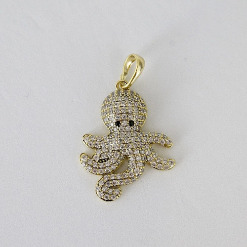 Ciondolo polpo diamante creato