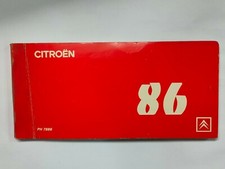 Manuale Officina CITROEN 1986 VISA AXEL BX CX  Prontuario tascabile  Originale