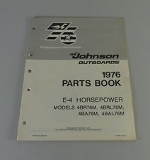 Catalogo Parti OMC Johnson Fuoribordo E-4 CV Modelli Anno 1976