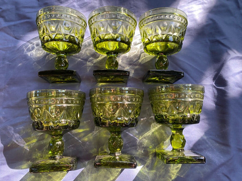 Calice vintage verde indiana - calice,
