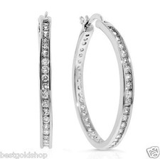 Orecchini a cerchio zirconi