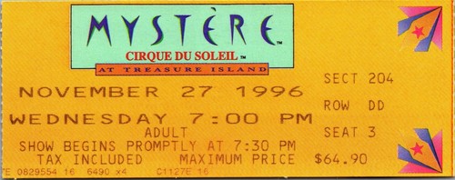 Biglietto mystère cirque - mystère, du