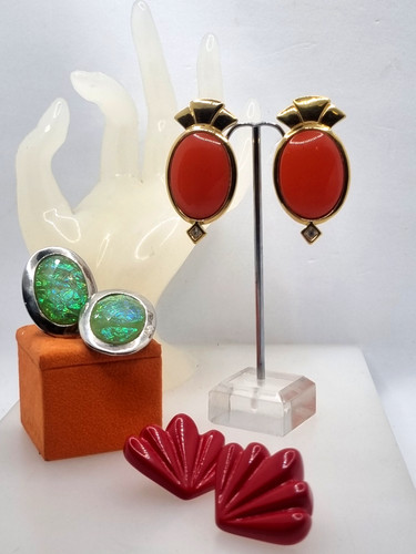Orecchini lotto rosso - lotto,