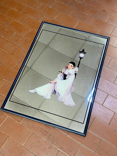 Specchio con cornice nera - specchio,