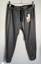 Pantalone Marella Max Mara 14 NUOVO W34 L29 grigio tweed slim affusolato polsini glitter